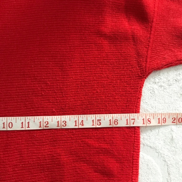 J CREW WOMENS SWEATER WOOL RED OBERSIZED LONG SLEEVE SLOUCHY XS - Picture 8 of 9